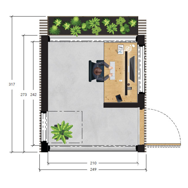 Meet our Home Office Model 1.0 Floor plan